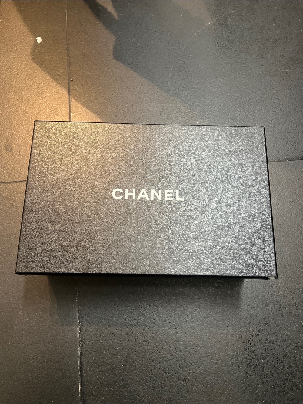 CHANEL Black Box with White Logo